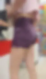Very sexy Skinny girl in purple minishorts [OC]