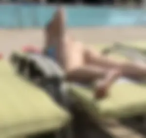 CATCH OF THE DRCADE! Thick firm ass teen tanning poolside showing me her ass