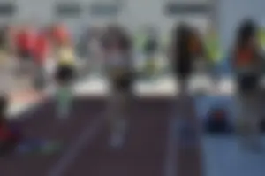 Candid track and field girls