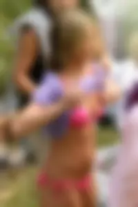 Sexy Jennifer Aniston shows hard nipples in pink bikini while on set