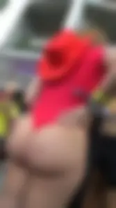 Red Swimsuit Rave PAWG Mega Bubble (NOT OC)
