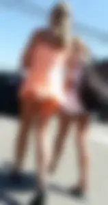 Milf in a Short Dress Wind Upskirt on the Street