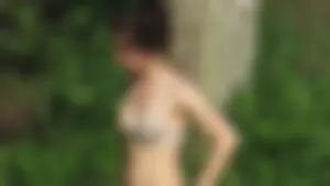 Hot Girl in a Bra and Shorts Outdoor Countryside Candid Photos