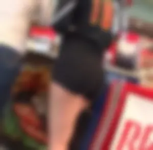 Blonde volleyball girl in spandex shorts with big booty
