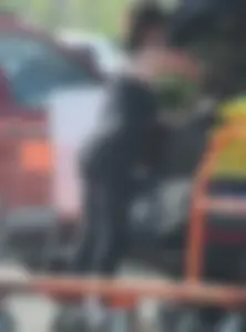 Redhead milf with a nice ass and vtl in leggings while loading her car