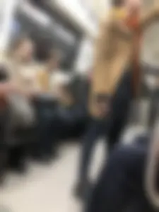 Girl with Nice Legs in Jeans Subway Train Candid