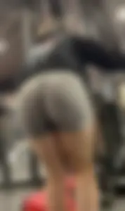 Tight Grey Gym Shorts (Crazy Vpl and Bends Over)