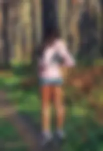 Skinny Teen JB Jogging in the Forest Candid