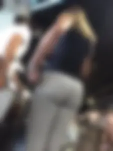 Girl in White Tights With Suitcase Airport Creepshots Gallery