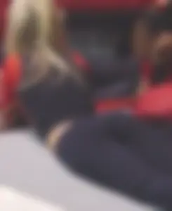 Candid girl in black tights with an awesome ass creepshot