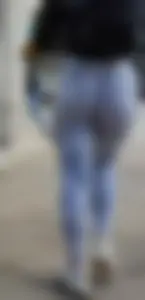 Bomb in leggings  ass scratching