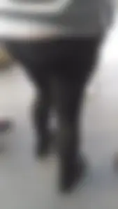Girl wearing a black skirt over her leggings