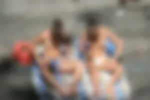 Two teens stripping and going topless to tan