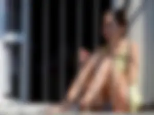 Neighbor student upskirted showing her panties and in bikinis