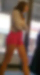 I Captured Her Ass Two Different Times! (Spandex Shorts and Leggings)