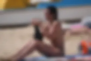 Girls on a nude beach in Bibione, Italy