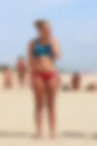 Lifeguard tournament girls on the beach