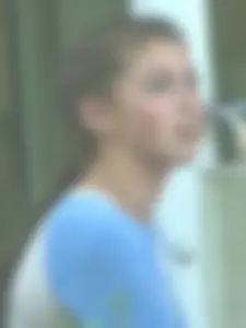 Two cute teens in a cafe creepshots gallery, leggings on both of them