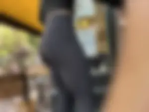 Cute booty in black spandex