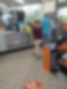 Girl in a gas station