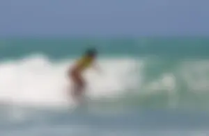 Candid surfers in bikinis