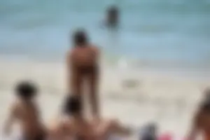 Sexy ass girl with a perfect body in her bikini on the beach
