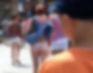 Hot Street Upskirt on a Windy Day