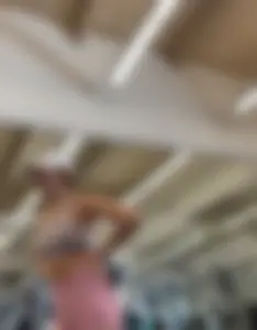 Cute babe with the Bubble but working Out  / Not OC