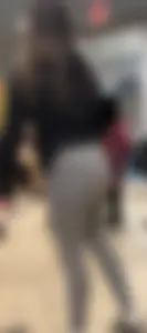 Teen in Grey VPL Leggings Great Ass