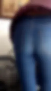 Hot Latina teen in tight jeans with decent ass