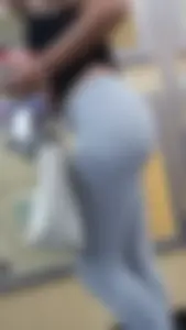 Great Ass in Grey Tights Creep Closeups Series