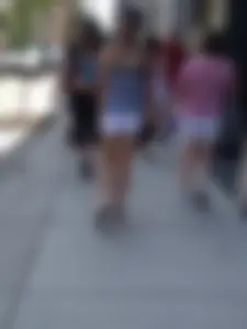 Philly girl with a nice ass in white shorts with vpl
