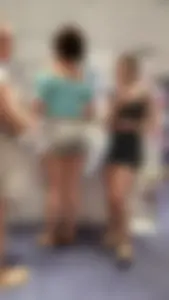 Big beautiful face lady in shorts…VPL