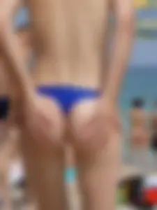 Beach voyeur girls in bikinis, thongs and topless