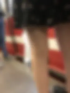 Girl in a Skirt with Hot Pale Legs Subway Creepshots