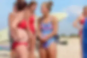 Bunch of sexy lifeguard tournament girls from 2013