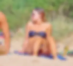 Cute Spreading Swedish Beach Babe