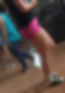 Hot pink spandex shorts