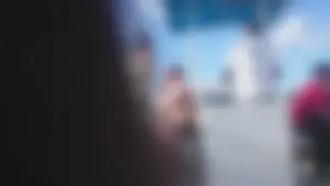 Girl with a nice ass in wet white bikini bottom
