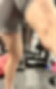Tight Grey Gym Shorts (Crazy Vpl and Bends Over)