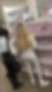 Amazing ass on blond GREY LEGGINGS (OC)