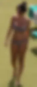 Sexy pool teen with big boobs barely staying in her top
