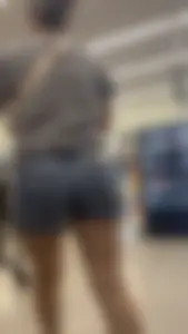 Best talent at the store today. Jean shorts!