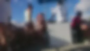 Girl with a nice ass in wet white bikini bottom