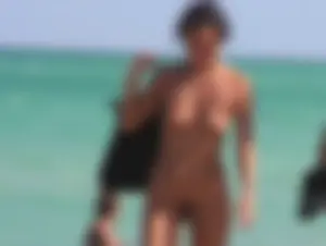 Nude beach and topless girls