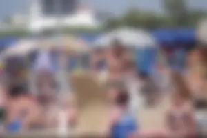 Girls on a nude beach in Bibione, Italy