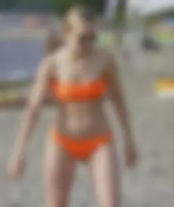 Sexy girls at the beach in thongs and bikinis with nice asses