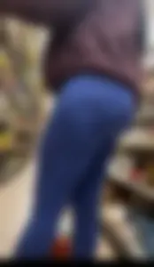 She wanted some attention in those tight blue leggings!