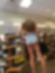 Amazing Tall Hot Girl in High-Waisted Mini Shorts with Great Ass and Legs Store Creepshots