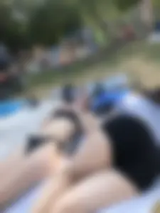 Cute Skinny Candid Girls Lying on Towel at a Beach Photos